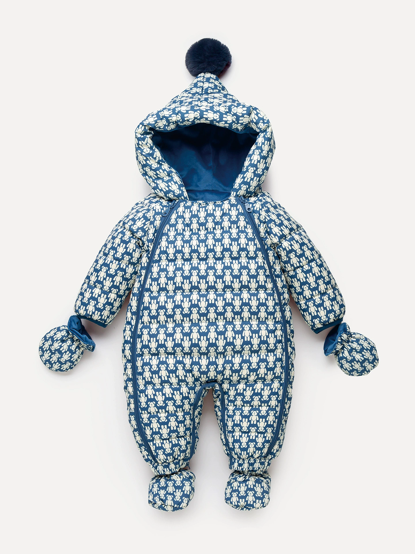  Children's down jacket for new born with hood, increased thickness