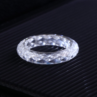 Moissanite Ring New Moissanite Row Ring Manufacturer Wholesale Easiest for Match Style Customized D Color Bare Stone Moissanite Ring for Women
