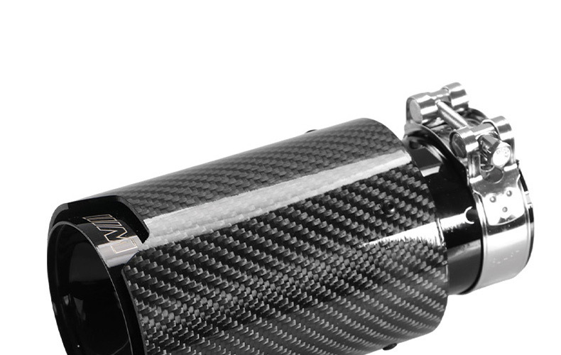 Suitable for Bmw M3 M4 Clamp-Type Carbon Fiber Tail Pipe Exhaust Pipe Tail Mouth Silencer Non-Destructive Modification m Standard