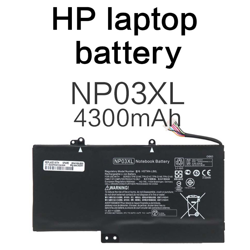 Np03Xl Is Suitable for Hp Hp760944-421 Tpn-Q147/148 Hstnn-Lb6L Laptop Battery Np03Xl Is Suitable for Hp Hp760944-421 Tpn-Q147/148 Hstnn-Lb6L Laptop Battery