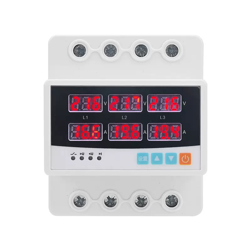 源头工厂三相六显过欠压保护器220V双电源ATS转换智能开关保护器