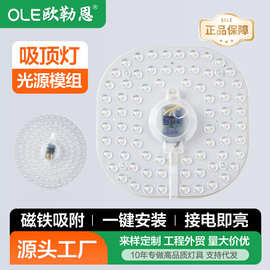 led吸顶灯灯芯替换磁吸灯条灯盘灯管客厅改造灯板节能灯泡灯珠圆