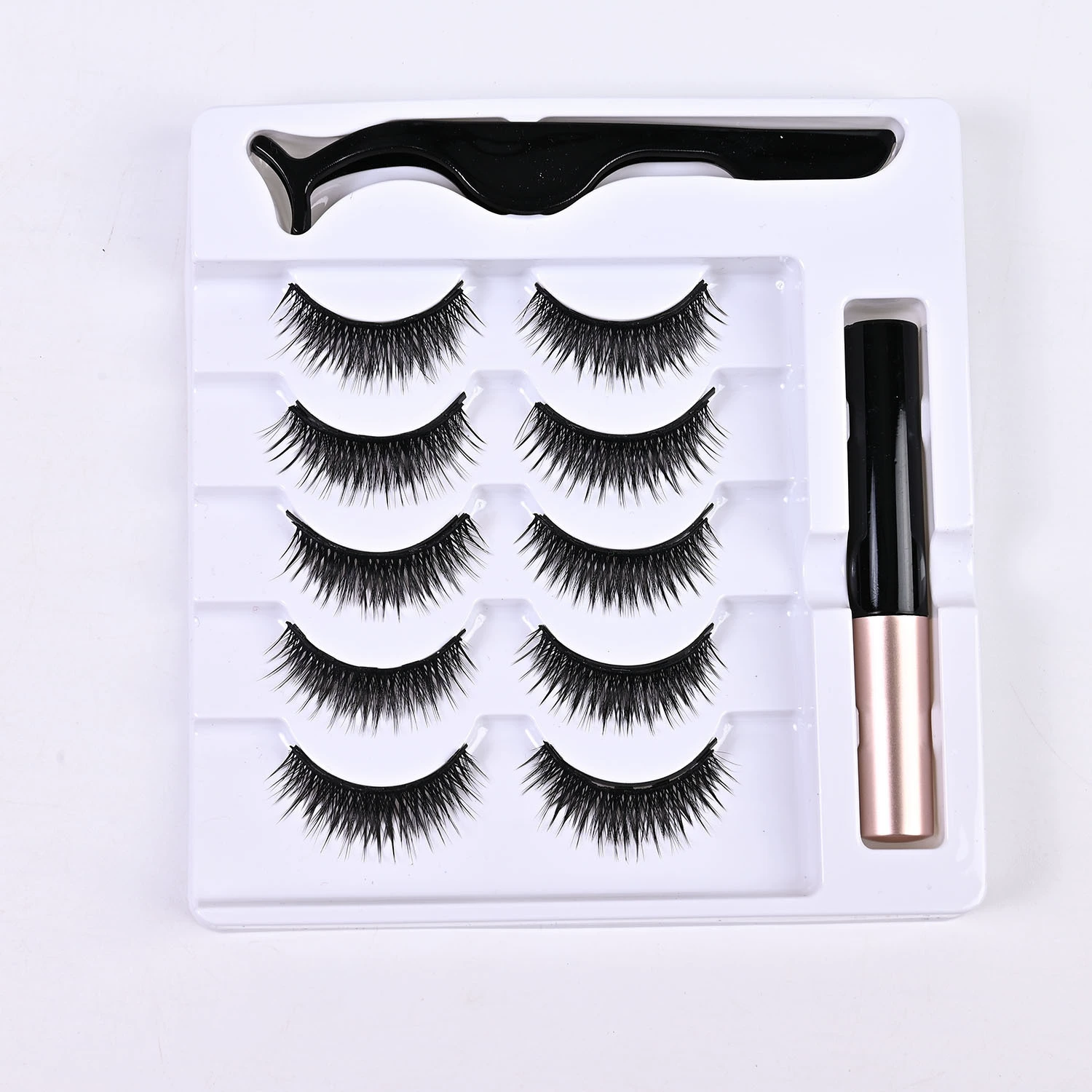 Плотные наращенные ресницы, магнитная карандаш для глаз, набор, европейский стиль, оптом