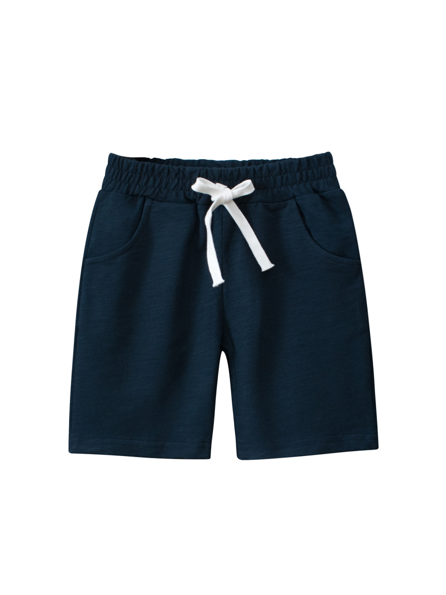27kids Ropa infantil estilo coreano 2025 verano nuevos pantalones cortos de cinco puntos de color puro para bebés niños envío directo