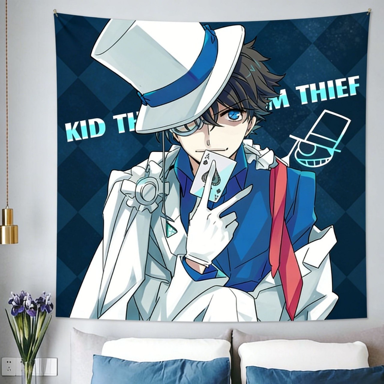 Detective Conan Kidd Shinichiran anime game hanging painting living…