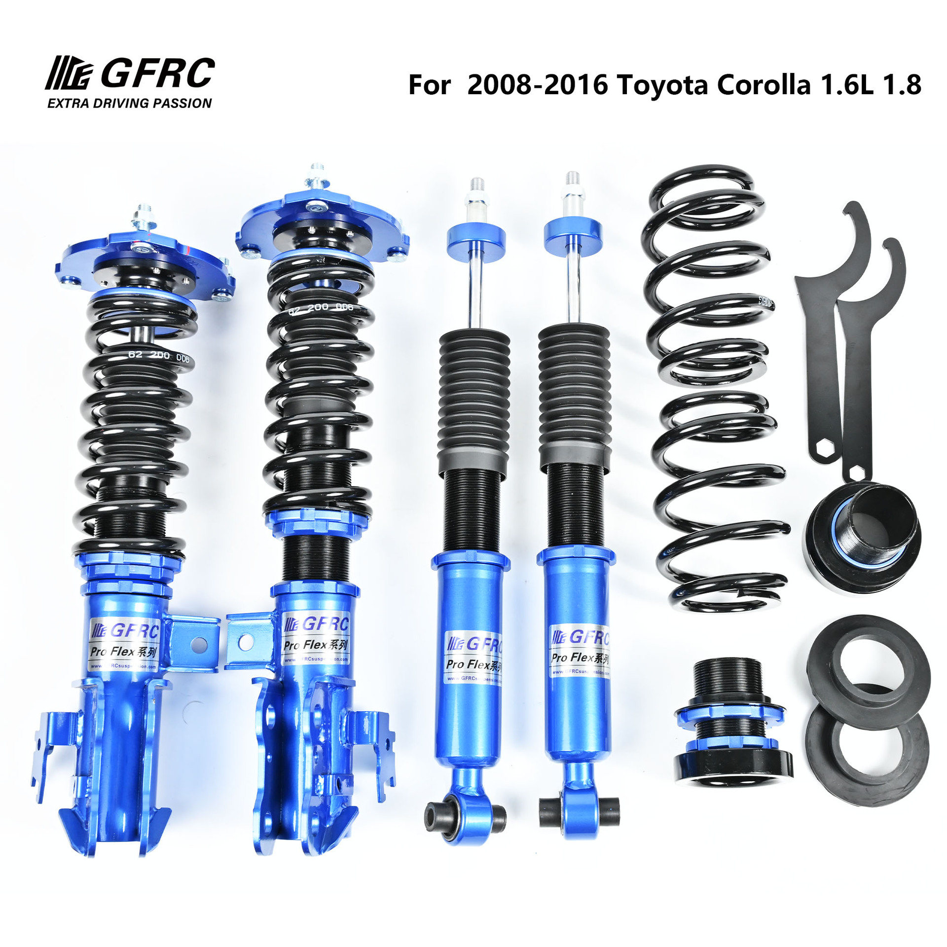 Gfrc Single-Tube Damping Non-Adjustable Coilover Shock Absorber Is Suitable for 2008-2016 Toyota Corolla