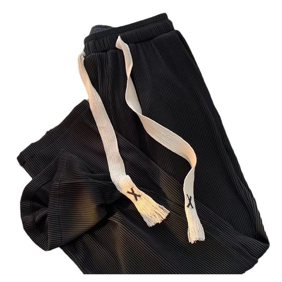 Pants Men's Spring and Autumn Dipper Ins Design Sense Dumpty Shuai High Street Sports Pants Loose Straight Wide Leg Casual Trendy Pants
