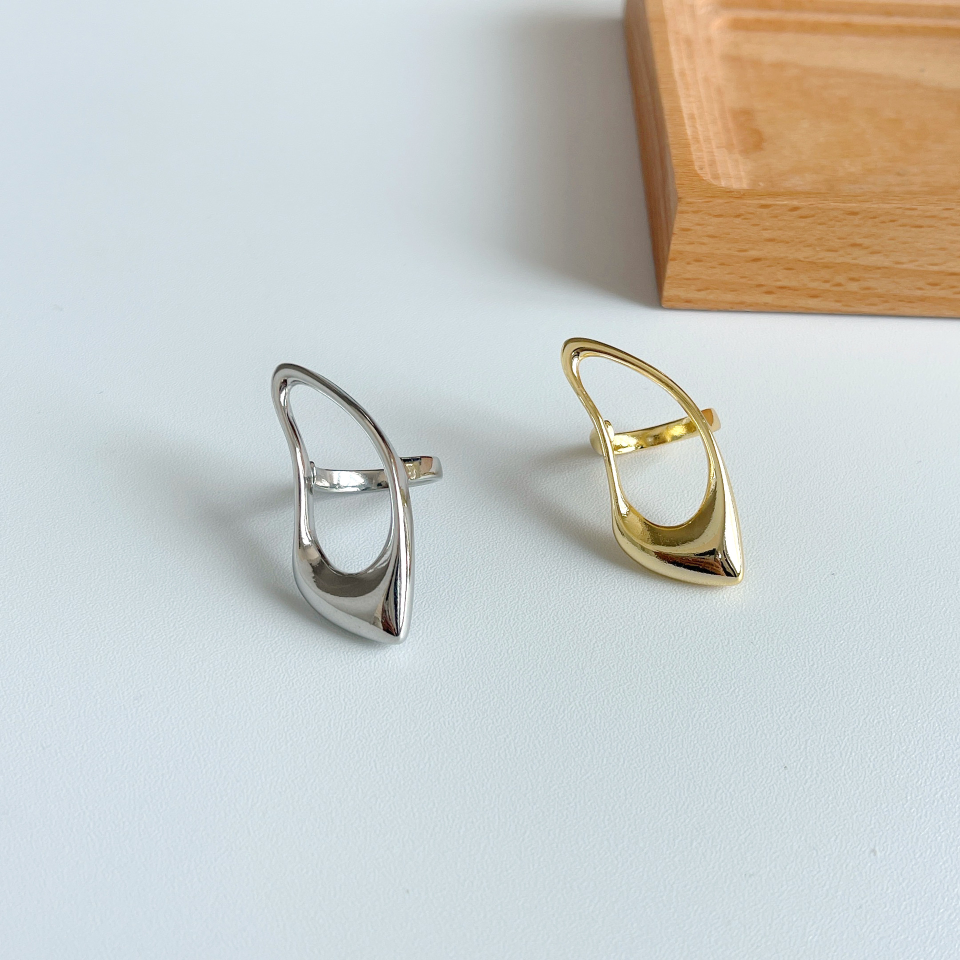 Fashion Solid Color Copper Plating Open Ring 1 Piece