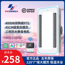 申花三核双暖浴霸多功能吹风集成吊顶排气扇照明一体暖风机批发
