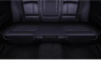 cushion Main driving punching PU leather: Seat cushion, seat cover - black-with-bamboo-charcoal