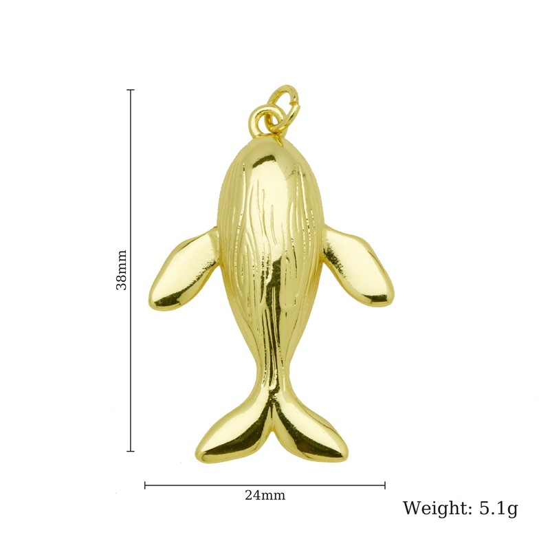 新しい海洋要素光沢のある銅メッキ 18 k ゴールドクジライカクラゲヒトデ巻貝ネックレスペンダントペンダント製品|undefined
