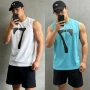 无袖速干健身肌肉坎肩