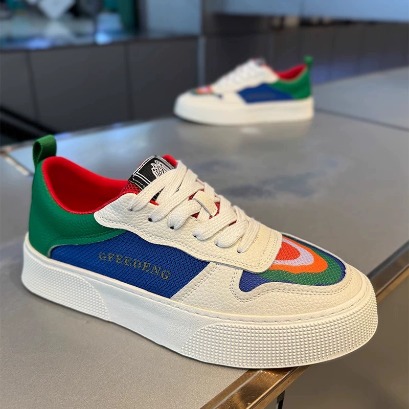 Модные мужские кроссовки весна-лето 2025, новые низкие дышащие повседневные кроссовки, универсальные мужские кроссовки с мягкой подошвой, спортивные белые кроссовки