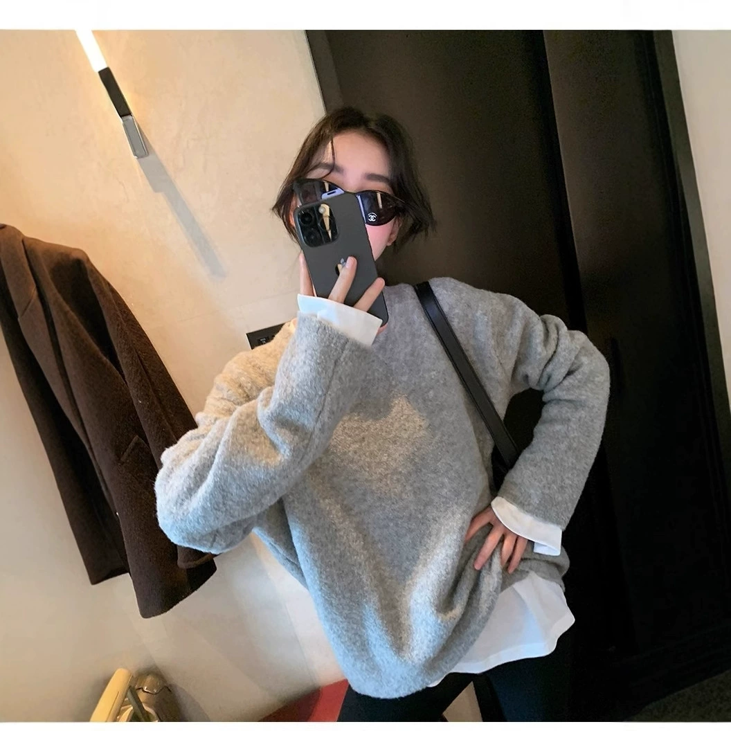 Long woolen sweater, woolen dress