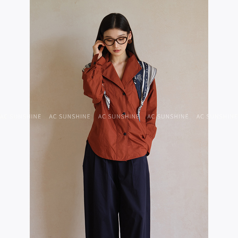 Ac Sunshine Breathable Cotton Shirt, Comfortable and Loose-Fitting Shirt, New Daily Work Clothing Top for Women 17965
