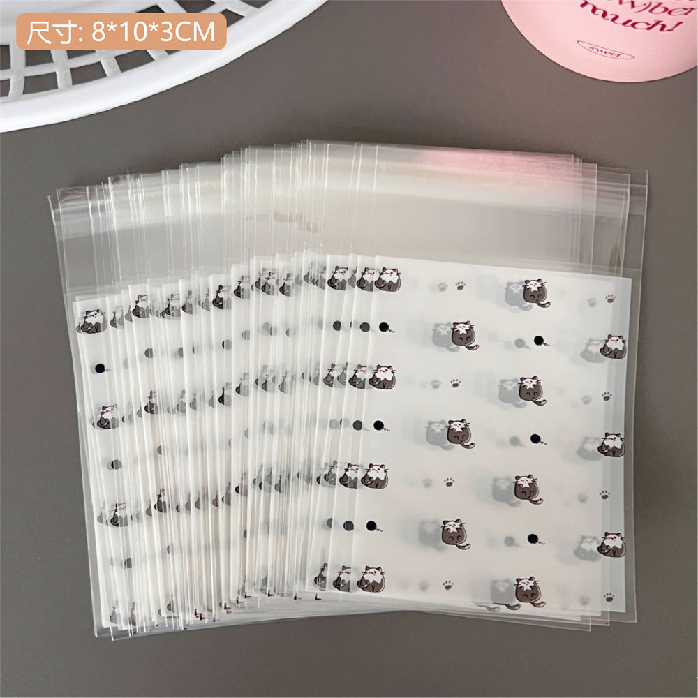 Lindo cachorro de dibujos animados transparente ziplock bolsa coreana simple pequeña tarjeta de almacenamiento cubierta protectora chica Goo tarjeta clasificación bolsa