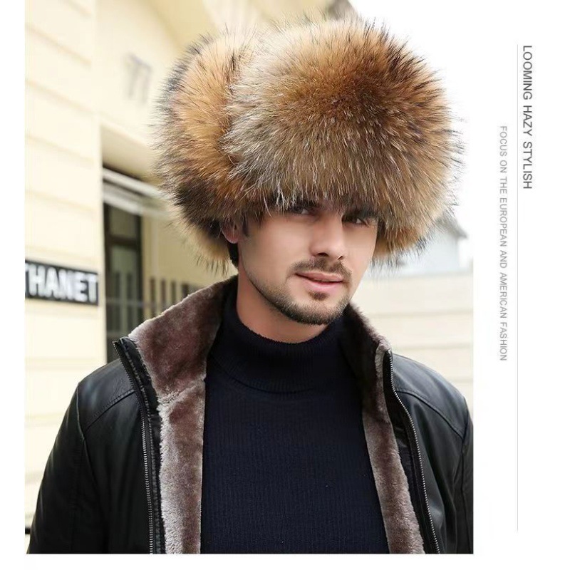 Имитация лиса волосы Лейфенг Шляпа Мужская утолщенная северо -восточная меховая собака Шляпа Молодая пожилая зима холодная защита тепло