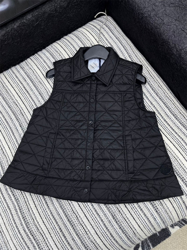 25秋季新款南油高定Mon简约休闲少女风刺绣羽绒服马甲外套|undefined