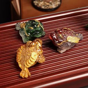 Tea pet color-changing nourishing tea pet decoration lychee Golden Toad boiling water creative tea set accessories tea play