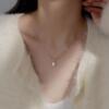 Pendant from pearl, cute necklace, brand chain for key bag , Korean style, silver 925 sample