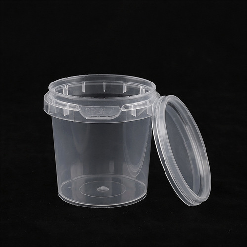 150ml Thickened Transparent Small Round Bucket Takeaway Sealed Soup Congee Bowl Sugar Water Separating G Bottle Storage Bucket Powder Bucket Wholesale