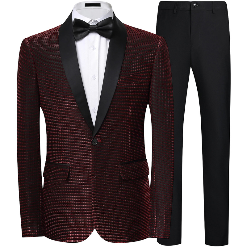 2026 New Cross-Border Plus-Size Men's Suits, Groomsmen Suits, Fashion Blazers, Foreign Trade Trendy Single-Breasted Jackets