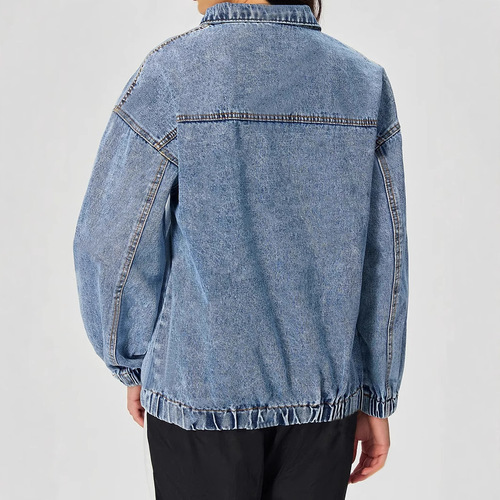 X-15702 Women's European and American Style INS New Loose Pullover Casual Denim Jacket Shirt