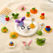 跨境公仔毛线饰品 创意纯手工钩针宠物迷你帽子 立体可爱玩偶配饰