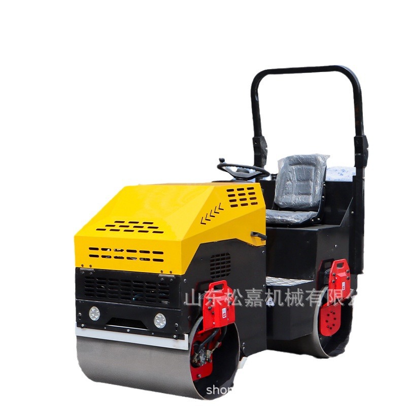 Rueda de acero de una sola y doble rueda de acero tipo asfalto césped diesel compactador de mano 1 tonelada 3 tonelada rodillo de acero vibratorio