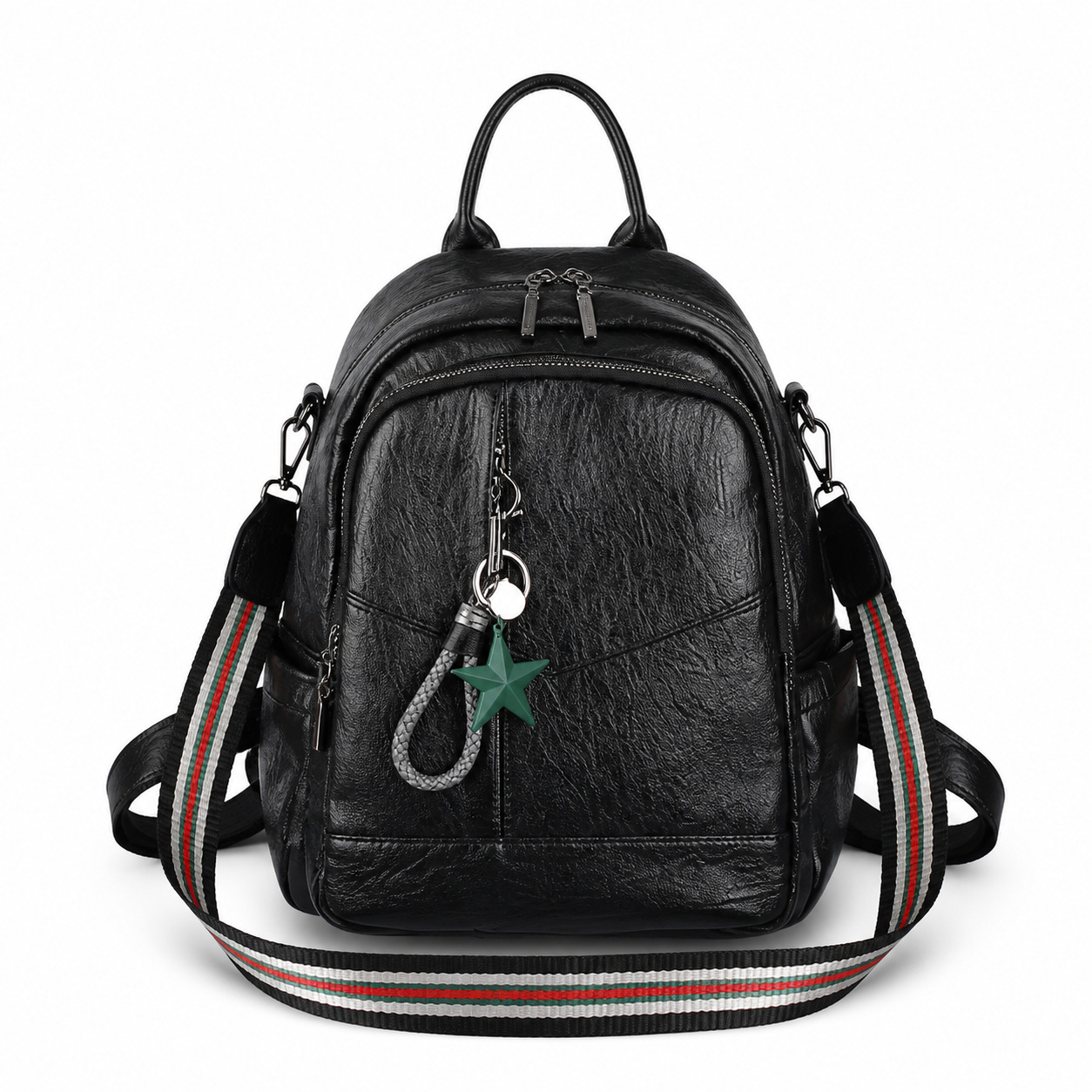 Mochila de cuero suave para mujeres 2026 nueva mochila multifuncional con cinturón de hombro ancho estilo coreano mochila de hombro al por mayor