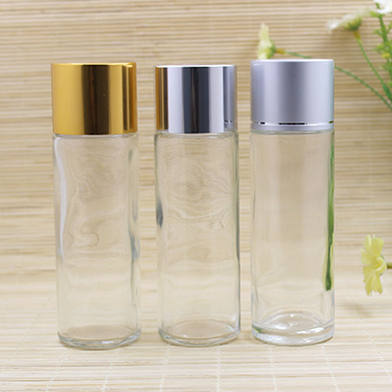 透明乳液玻璃瓶 纯露爽肤水孔塞分装瓶 护肤化妆品包装瓶100ml