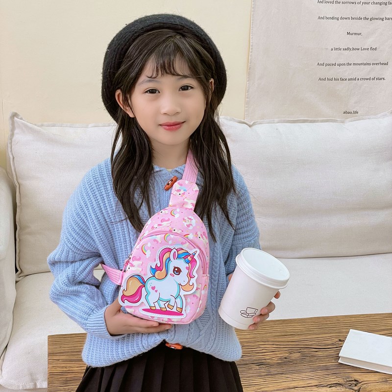 Nuevo comercio exterior bolso infantil caricatura lindo pony bolso de pecho para hombres y mujeres impresión extranjera mini bolso de mochila para niños