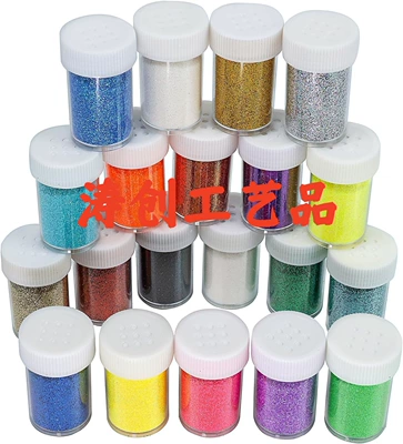 Nail Sequins, Mixed Wholesale — Dırnaq bəzəkləri - 20-colors-15ml-bottle-fine-powder