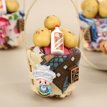 土豆篮子立体冰箱贴贵州少数民族风仿真小茅磁性贴旅游纪念品装饰