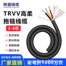 TRVV柔性拖链软电缆14 16 18 20芯0.5/0.75/1.5平坦克链雕刻机线