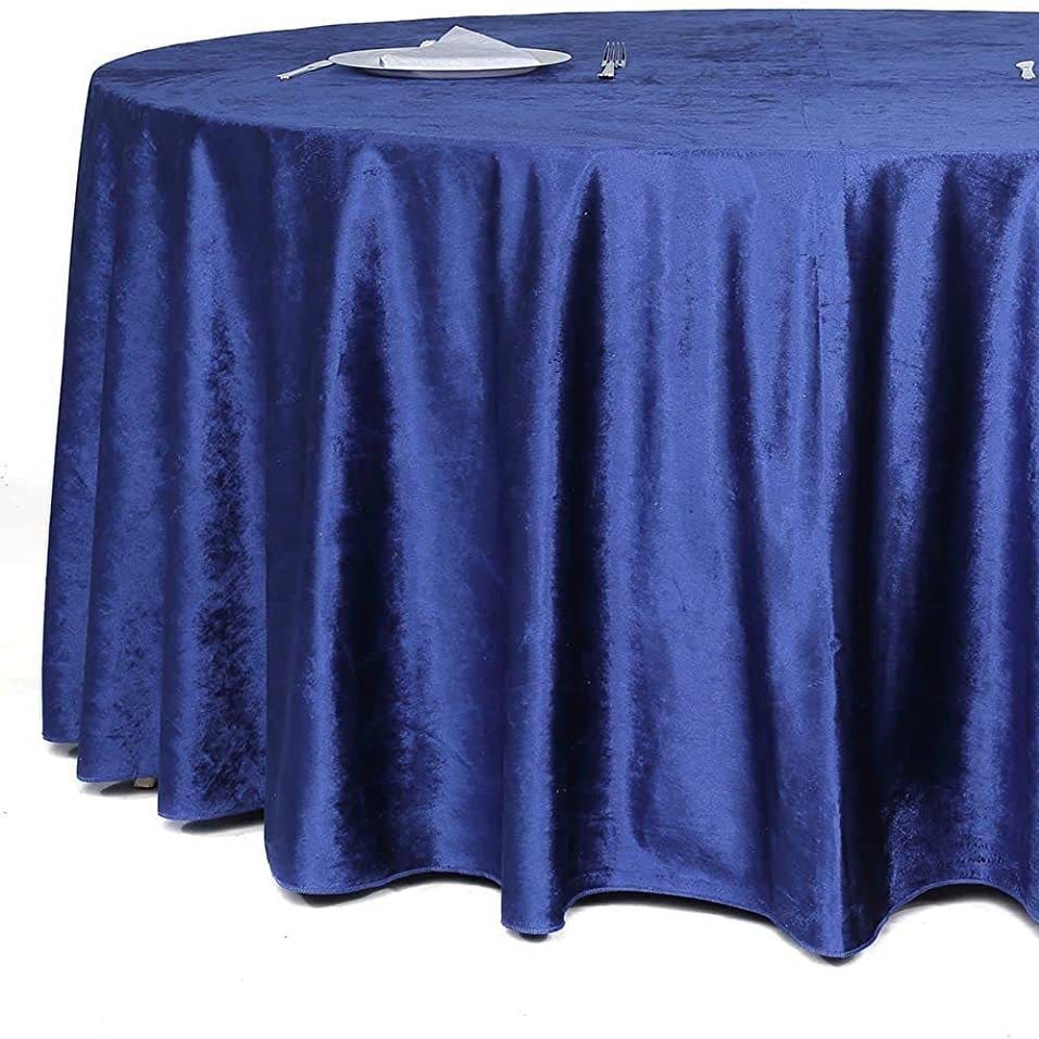 Cruzar la frontera de terciopelo de hielo espesado mantel casa hotel restaurante falda de mesa de franela gran puesto caja de banquete de mantel de color sólido