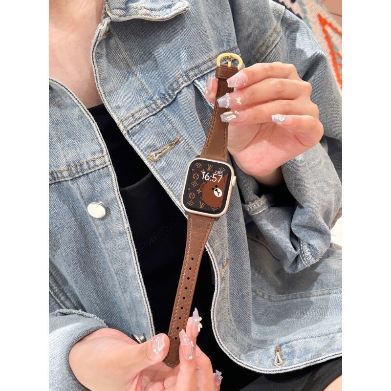 Horseshoe Buckle Apple Watch Strap Suitable for Applewatchs9 New Iwatch678Se Smart Universal