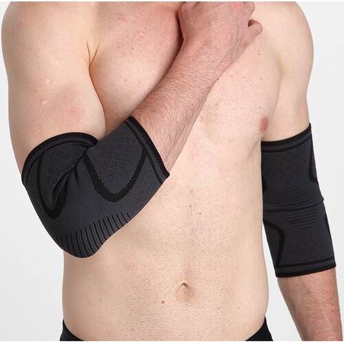 Outdoor sports elbow pads, extended breathable nylon warm and pressurized non-slip basketball running fitness elbow pads