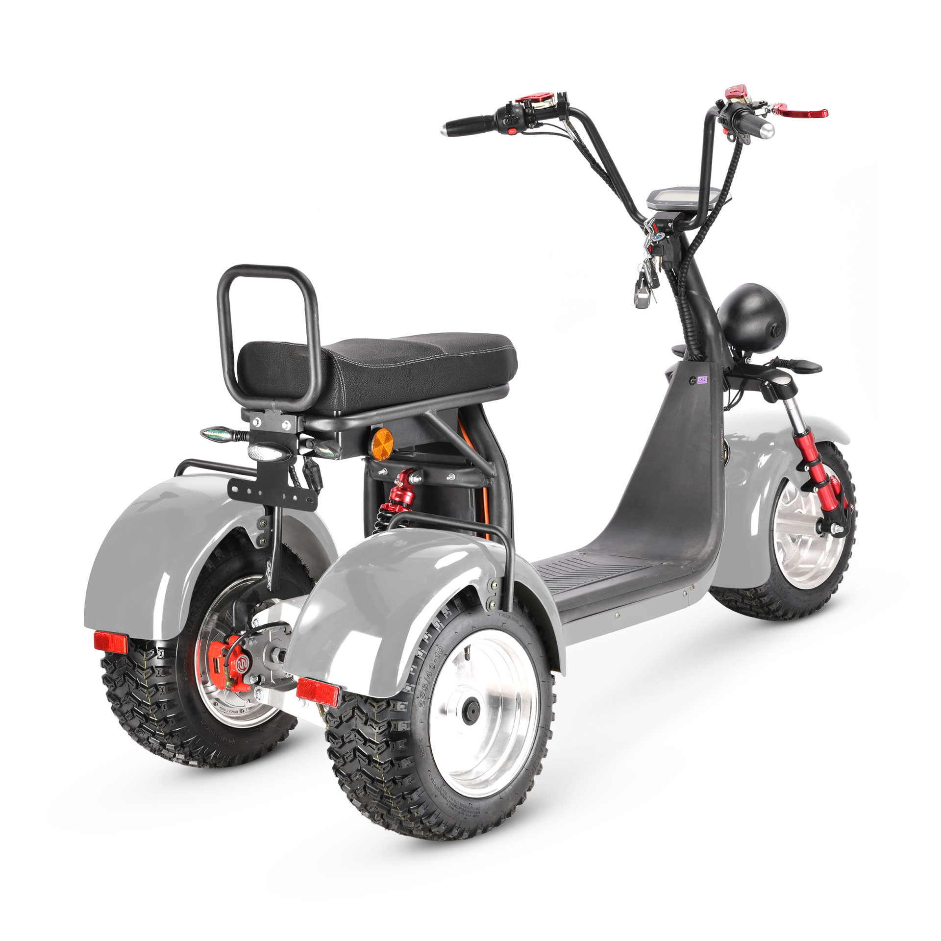 Eec Adult Mobility Scooter Dual-Drive Left and Right Swing Large Seat Cushion Single Bar Three-Wheel Motorcycle Harley Electric Vehicle