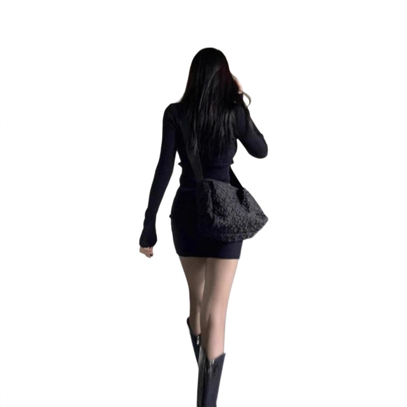 小妈风连衣裙女包臀裙黑丝搭配新款黑色修身裙子辣妹韩系秋季穿搭|undefined
