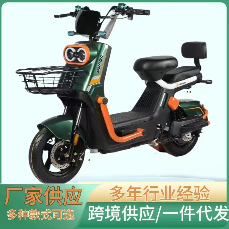 Scooter coche eléctrico estándar nacional dos ruedas adultos hombres y mujeres bicicleta batería coche para llevar pedal estudiante doble