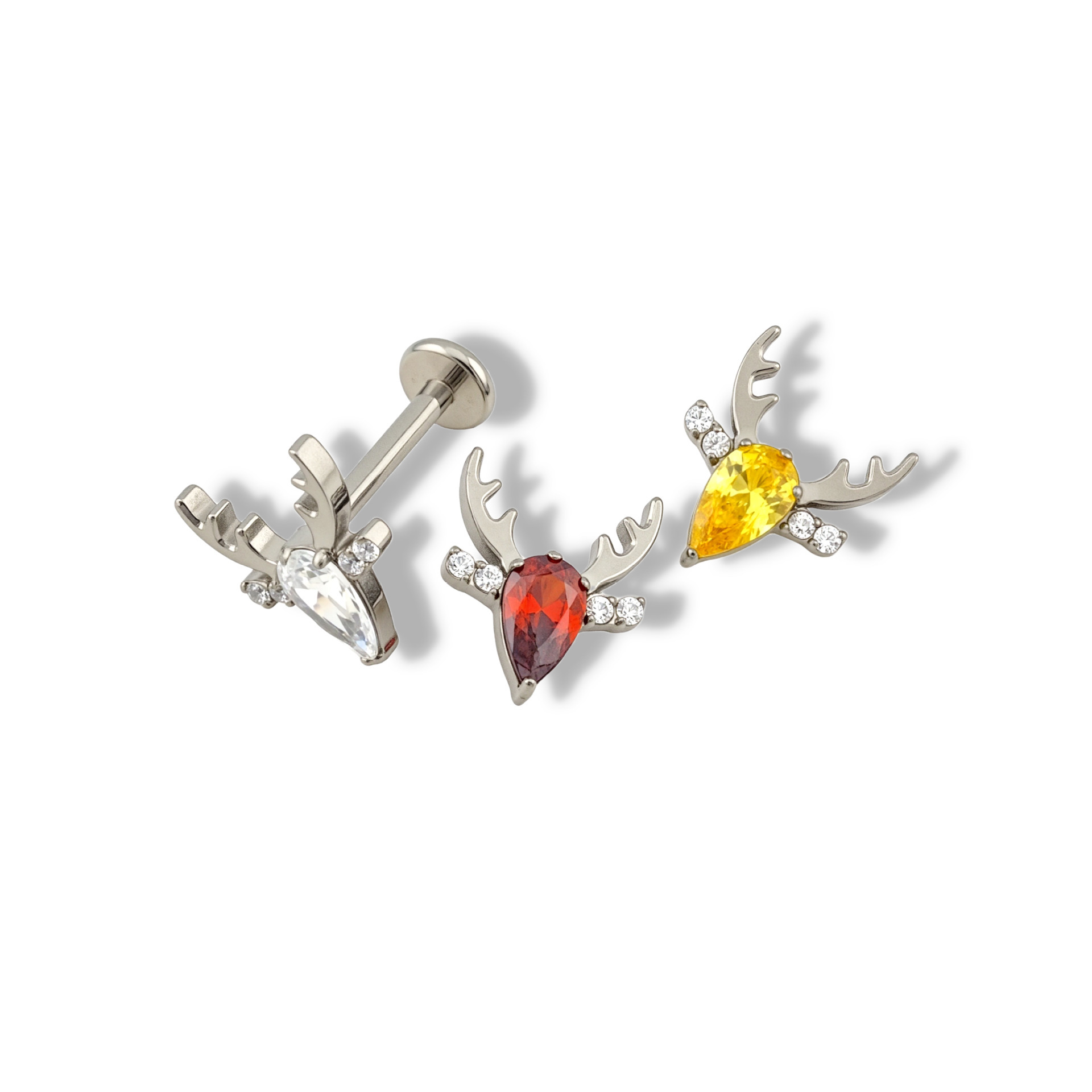 Labret piercing jewelry detail image