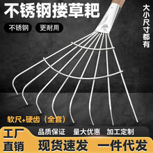 不锈钢耙子搂草耙钢丝耙枯叶耙落叶耙厂家农具软齿草地耙草坪扁耙