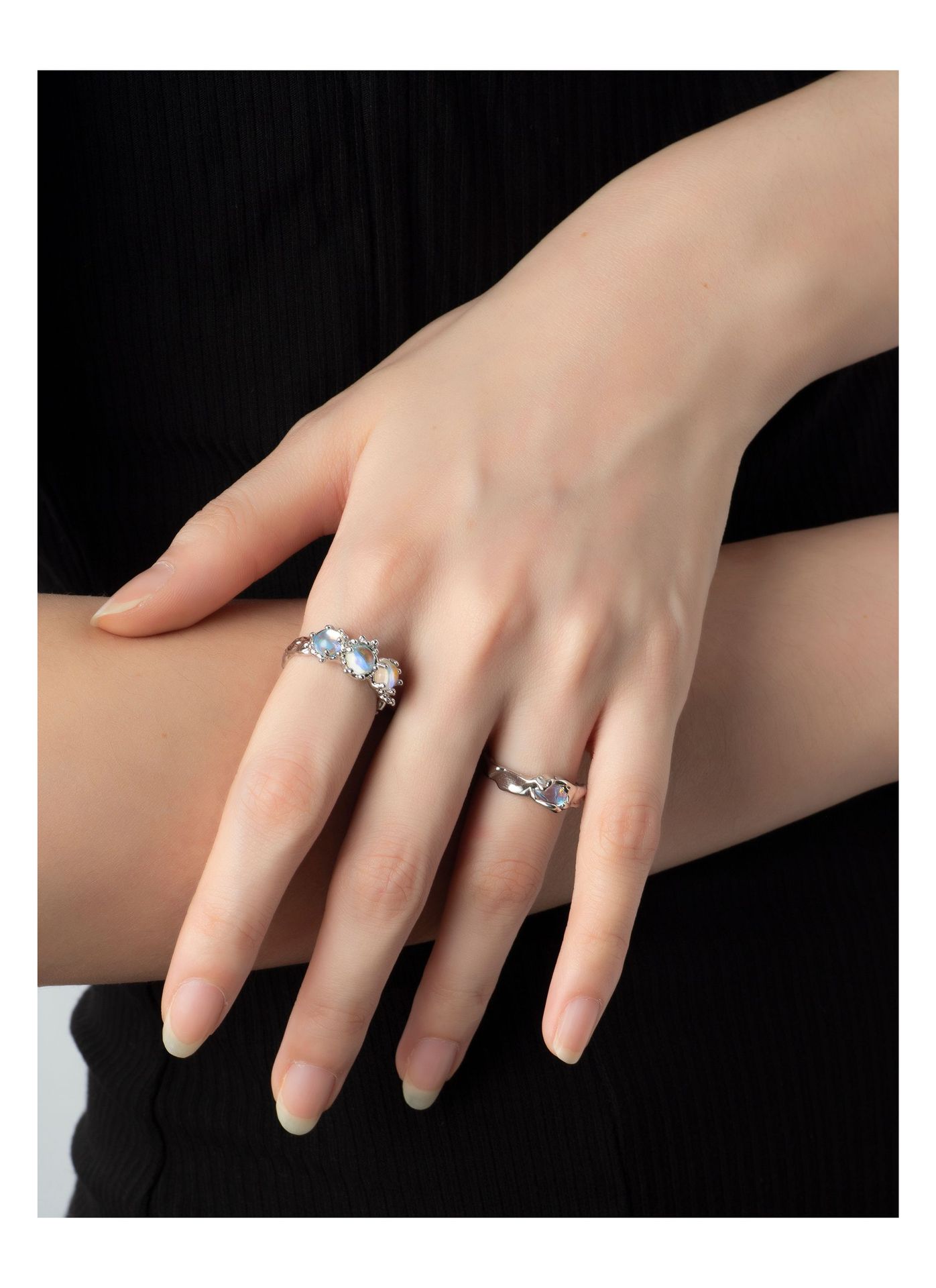 Fashion Geometric Copper Plating Artificial Gemstones Rings 1 Piece