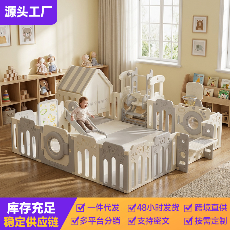 Juguetes infantiles al por mayor, tapete protector para gatear en interiores, para la sala de estar, corralito para bebés, valla para bebés