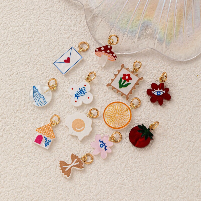 European and American Cross-Border Fashion Trendy New Mushroom Love Letter House DIY Pendant Copper Plated 18K Tarnish-Resistant Love Letter Pendant European and American Cross-Border Fashion Trendy New Mushroom Love Letter House DIY Pendant Copper Plated 18K Tarnish-Resistant Love Letter Pendant
