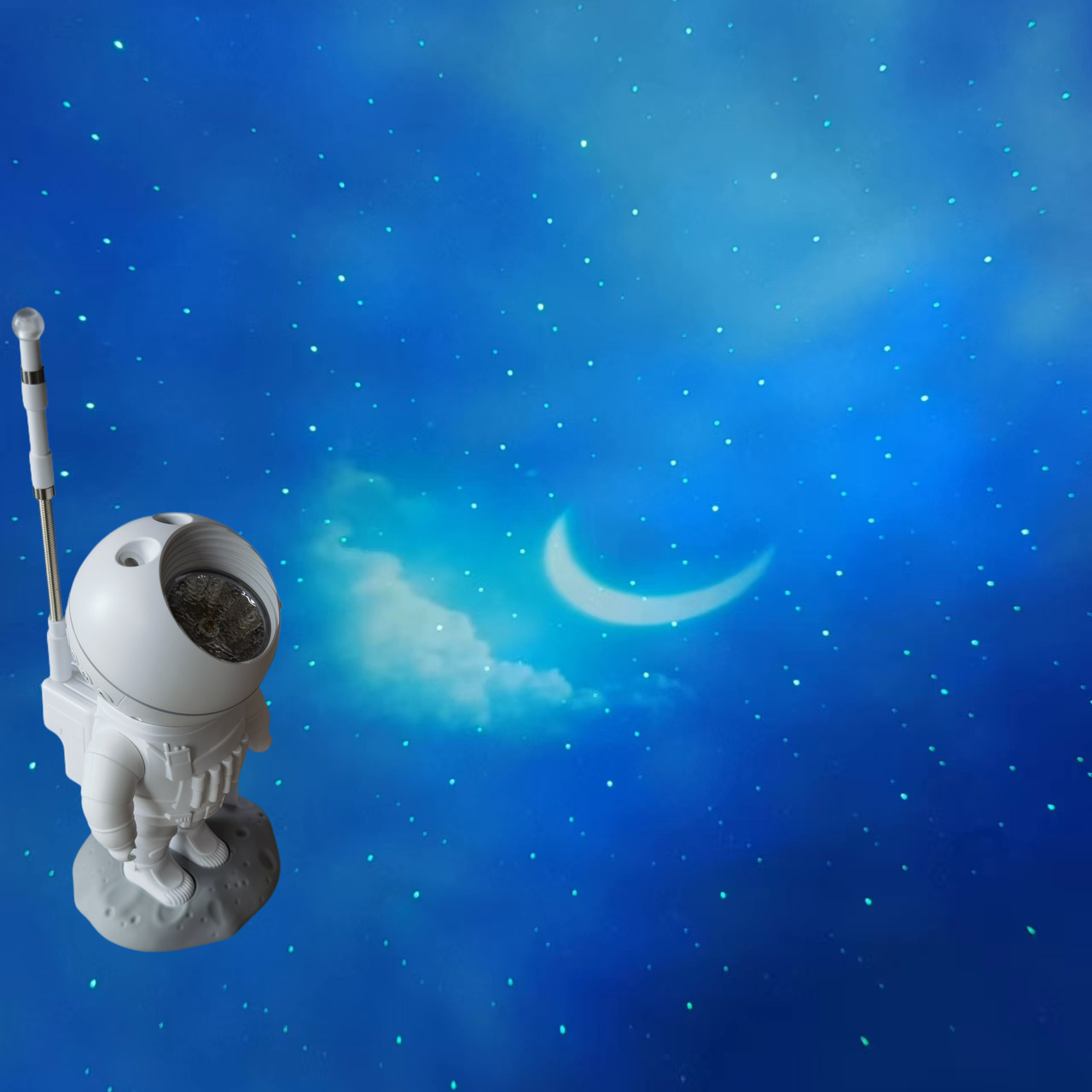 博浪太空人星空投影 激光氛围夜灯满天星宇航员星空usb台灯投影灯