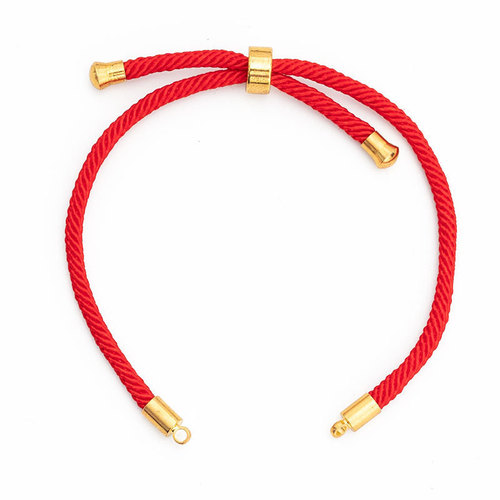 Male and female couples in their zodiac year weave adjustable hand rope semi-finished diy jewelry accessories nylon red rope bracelet rope
