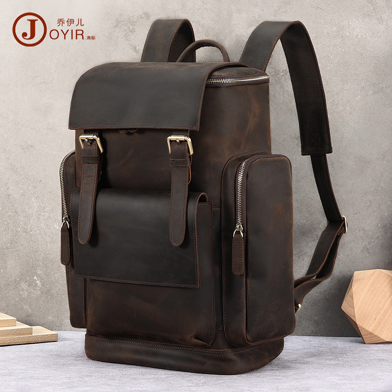 leather backpack for work and office