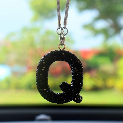 High-End Letter Car Pendant for Car hanging - q-letter-car-pendant-black